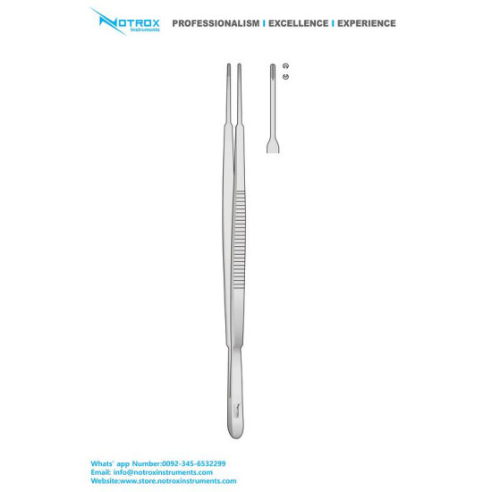 Gerald-Brown Tissue Forceps, 18cm, Straight