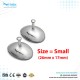 Corneal Eye Shield Protector Stainless Steel with holding Point, 26mm X 17mm (Small), Set of 2 Pcs