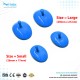 Corneal Eye Shield Protector Stainless Steel with holding Point, 26mm X 17mm (Small) and 29mm X 21mm (Large), Coated,Set of 2 Pairs