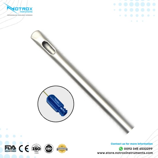 Single Port Spatula Cannula, Luer Lock