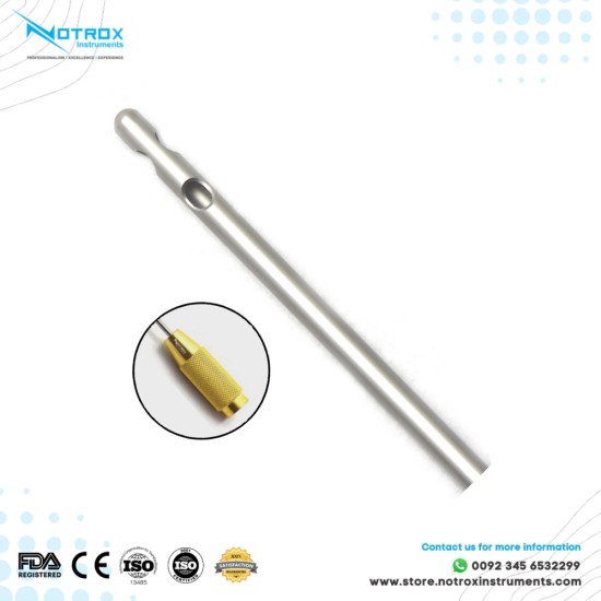 Two Leteral Hole One Central Hole Cannula, Threaded Fitting