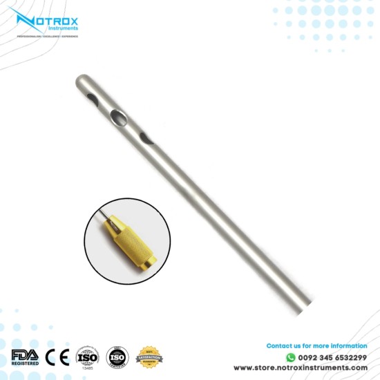 Three Holes Diagonal Cannula, Threaded Fitting