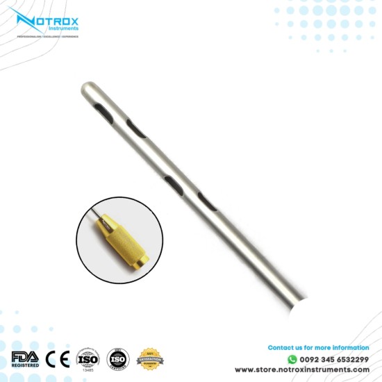 Six Port Spiral Holes Cannula, Threaded Fitting