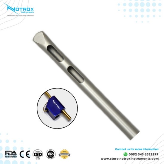 Two Port Spatula Cannula, Microaire Fitting