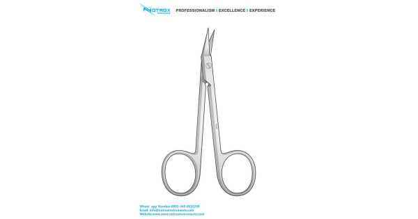 O'BRIEN STITCH SCISSORS, 9CM, ANGLED TO SIDE