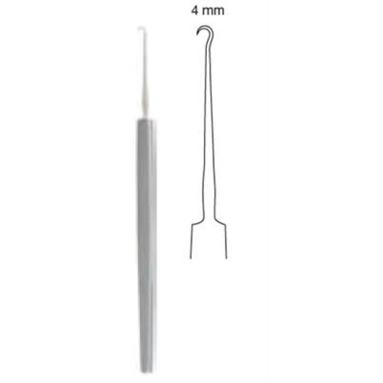 STRAIGHT SKIN HOOK, 13CM, STRAIGHT, 4MM