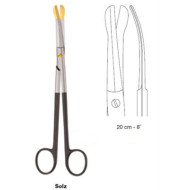 SOLZ "GOLD TIP" SUPERCUT SCISSORS, 20CM, CURVED, STRONG BEVEL ON SHANK