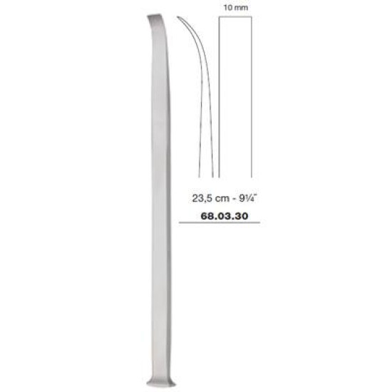 OBWEGESER PTERYGOID OSTEOTOME, 23.5CM, 10MM, CURVED