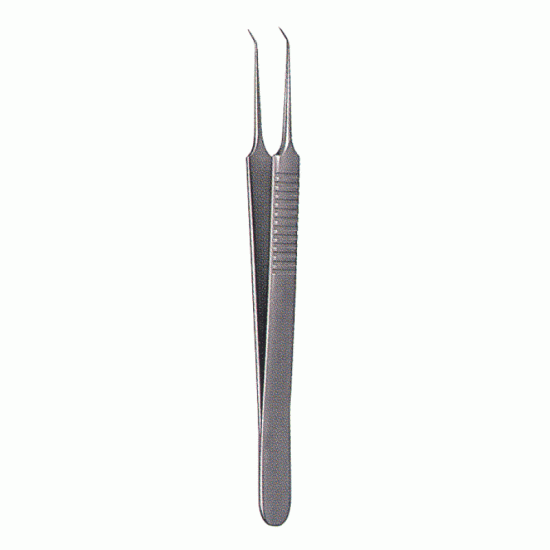 Micro Forceps, 45 Degree Angle, Sharp, 10.5cm