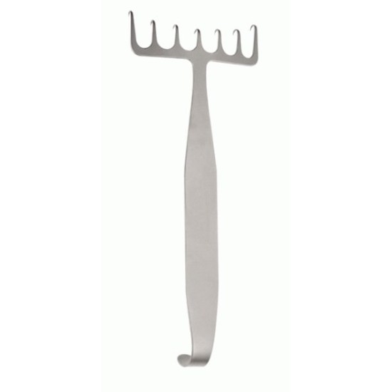 Coronal Brow Lift 7 Prongs Retractor, 18 cm