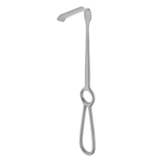 OBWEGESER SOFT TISSUE RETRACTOR, 22.5CM, CURVED DOWN