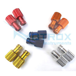 Locks Set (10 Pieces) for Luer Lock Syringes, Aluminium